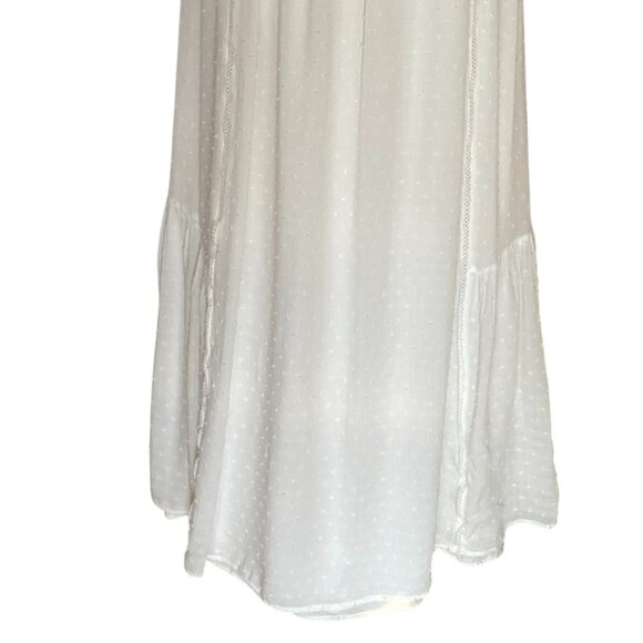 Lulus Completely In Love White Swiss Dot Button-Front Maxi Dress Cottagecore-XL - Picture 12 of 16